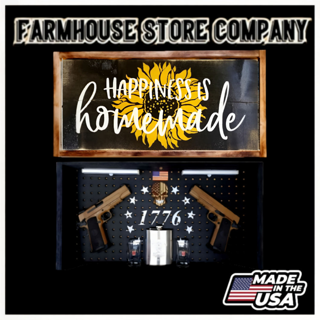 Happiness Is Homemade Deluxe Gun Concealment Flag Wall Art