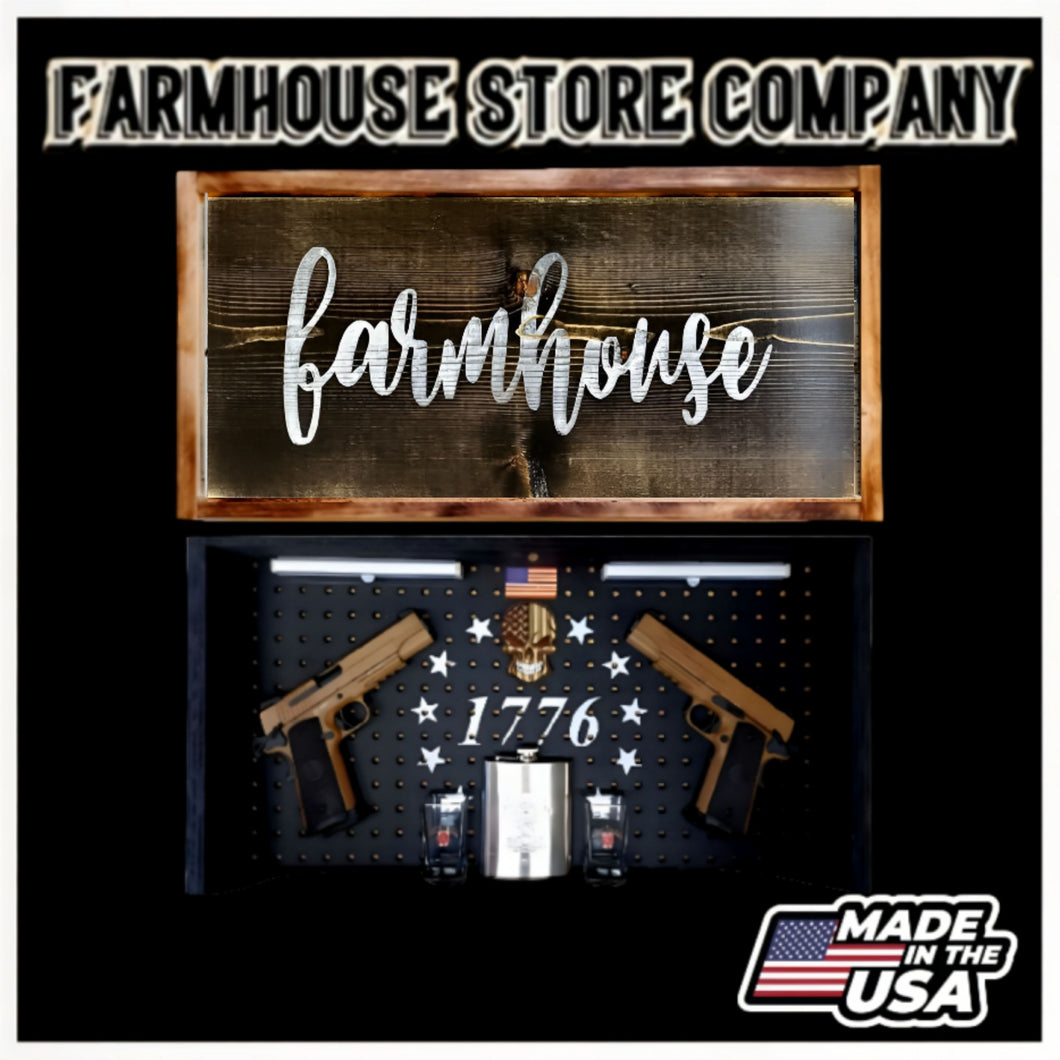 Farmhouse Deluxe Gun Concealment Flag Wall Art