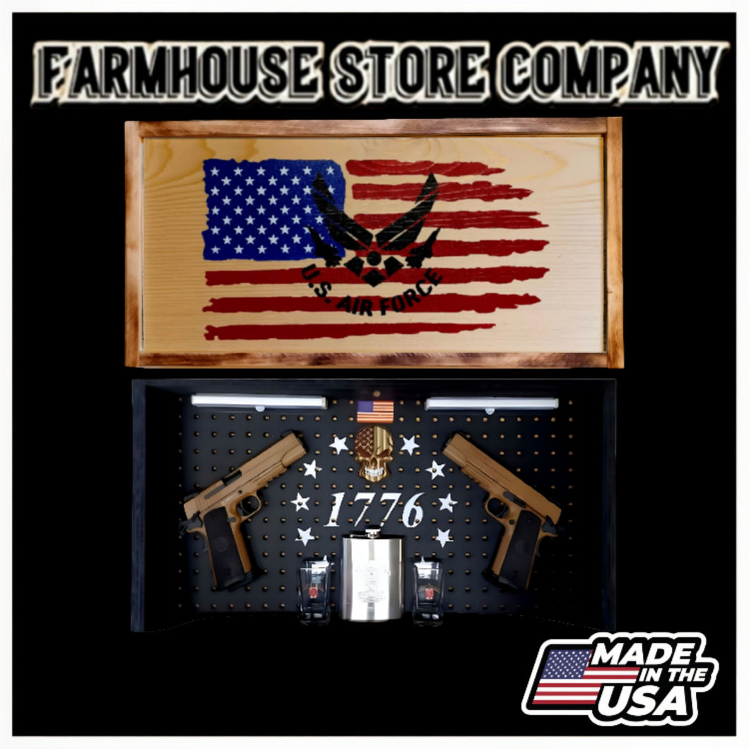 Air Force American Flag Concealment Wall Art
