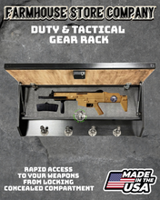 Load image into Gallery viewer, Deluxe Thin Green Line Flag Tactical Duty Gear Rack With Gun Concealment
