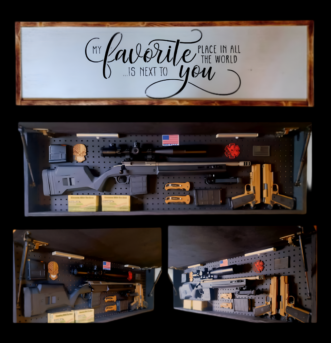 Large Favorite Place Gun Concealment Wall Art