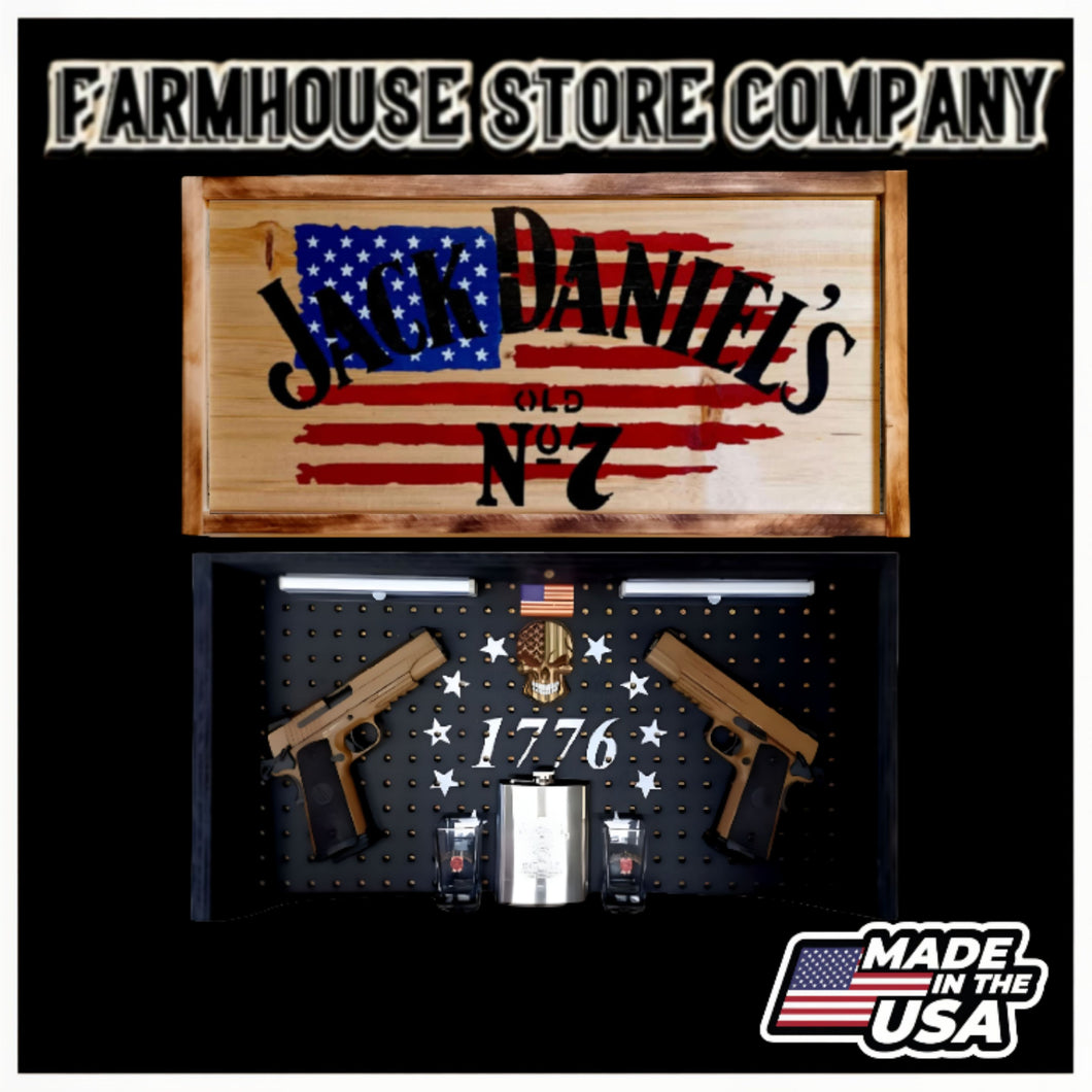 Jack Daniel's American Flag Concealment Wall Art