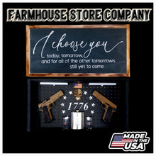 Load image into Gallery viewer, Deluxe Charred I Choose You Handgun Concealment Wall Art
