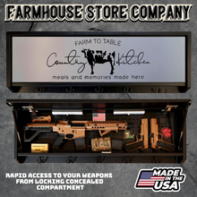 Load image into Gallery viewer, Gun Concealment Coat Rack Black Unit White County Kitchen Design
