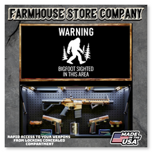 Load image into Gallery viewer, Gun Concealment Flag Deluxe Wall Art Charred Black Big Foot Design
