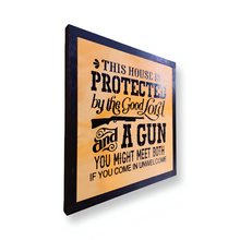 Load image into Gallery viewer, Good Lord &amp; A Gun Deluxe Handgun Concealment Wall Art
