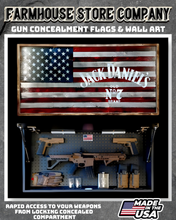 Load image into Gallery viewer, Gun Concealment Flag Deluxe Wall Art American Jack Daniel's Design
