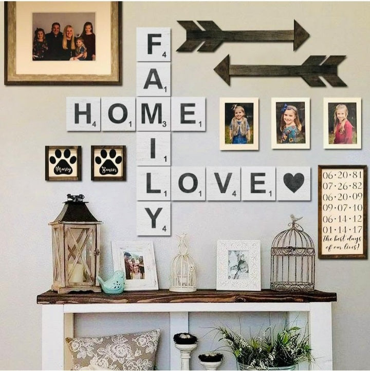 Scrabble Letter Accent Wall Crossword Decor Bundles