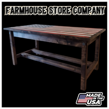 Load image into Gallery viewer, Timber Framed Deluxe Gun Concealment American Flag Coffee Table
