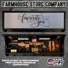 Load image into Gallery viewer, Gun Concealment Coat Rack Black Unit White Favorite Place Design
