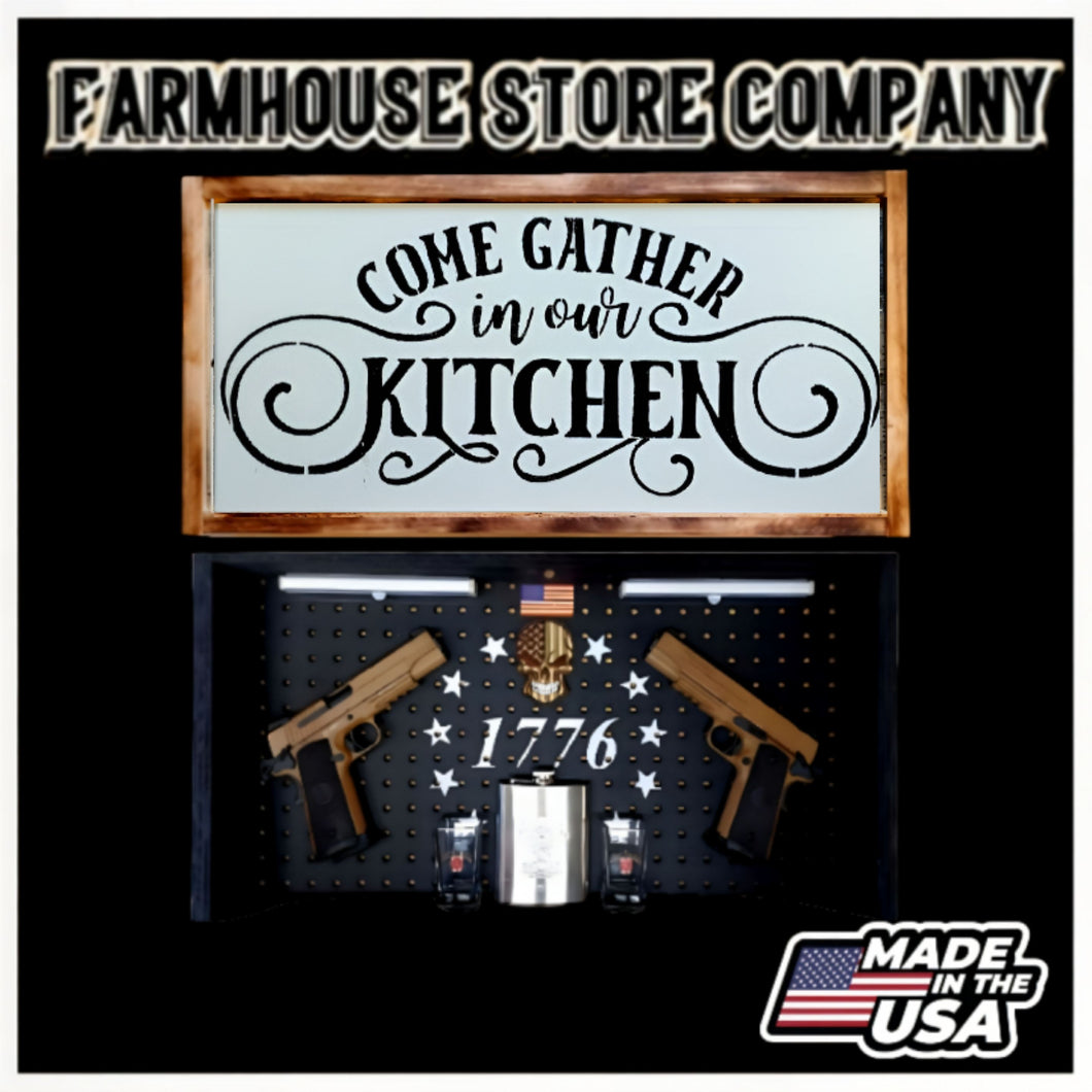 Kitchen Deluxe Gun Concealment Flag Wall Art
