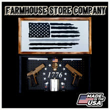 Load image into Gallery viewer, Thin Gray Line Deluxe Gun Concealment Flag Wall Art
