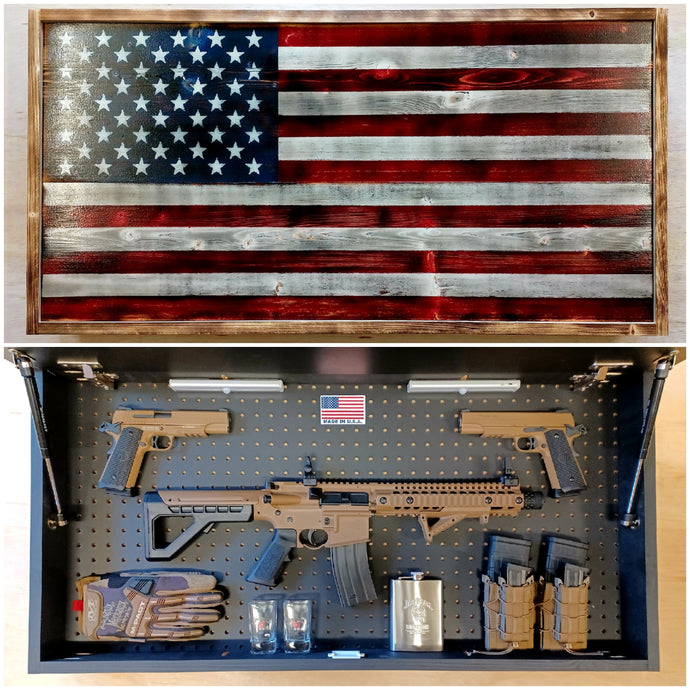 Liberty Home Charred AR-15 Join or Die Hidden Gun Storage Sign