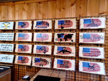 Load image into Gallery viewer, Charred Air Force American Flag Concealment Wall Art
